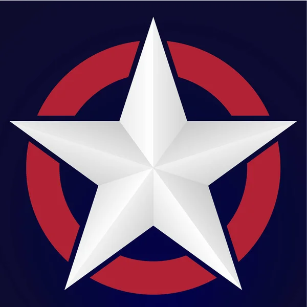 3D απεικόνιση αμερικανικό αστέρι — Διανυσματικό Αρχείο