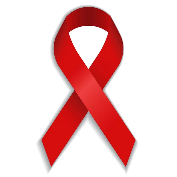 Rood lint tegen Hiv/Aids — Stockvector
