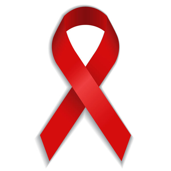 Red ribbon against HIV/AIDS