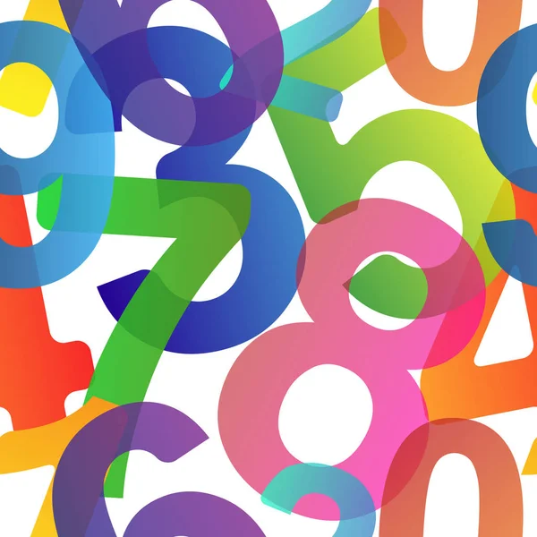 Візерунок з прозорих багатобарвних чисел — стоковий вектор