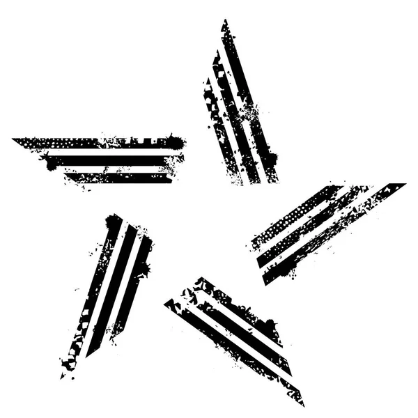 Grunge αστέρι κατασκευασμένο από γραμμές — Διανυσματικό Αρχείο