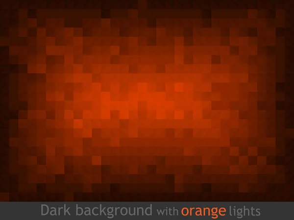 어두운 오렌지색 사각형의 모자이크 — 스톡 벡터