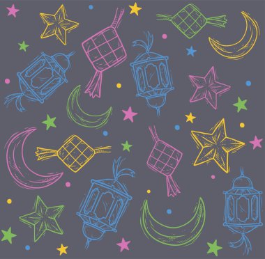 Ramazan ve Kurban Bayramı için uygun karalama desenleri