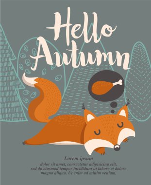 uyuyan tilki ya da merhaba sonbahar temalı