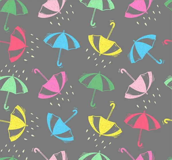 Karalama Şemsiyesi Şirin Desen — Stok Vektör