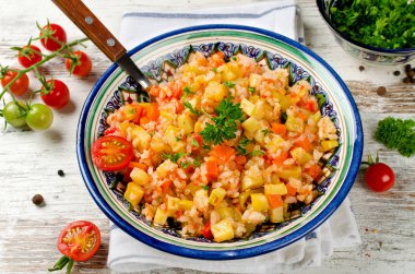 Sebzeli pirinç pilavı