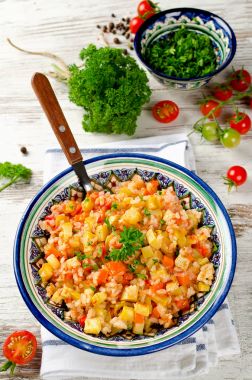 Sebzeli pirinç pilavı