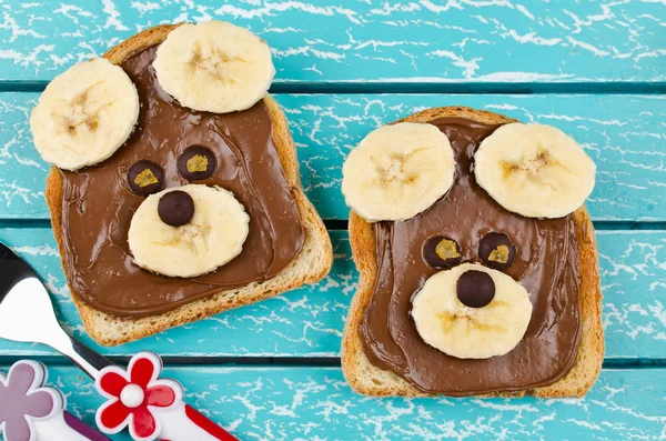 Komik ayı yüz sandviç çocuklar aperatifler için 