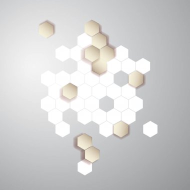 Vektör soyut renk 3d altıgen. Peteğin