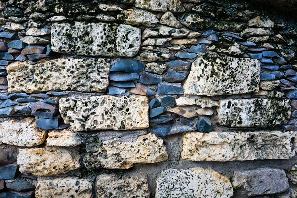 Wall of natural blue stone Organic texture