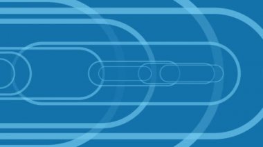 Hareket eden iş sunumları için mavi arka plan şekilleri yuvarlak