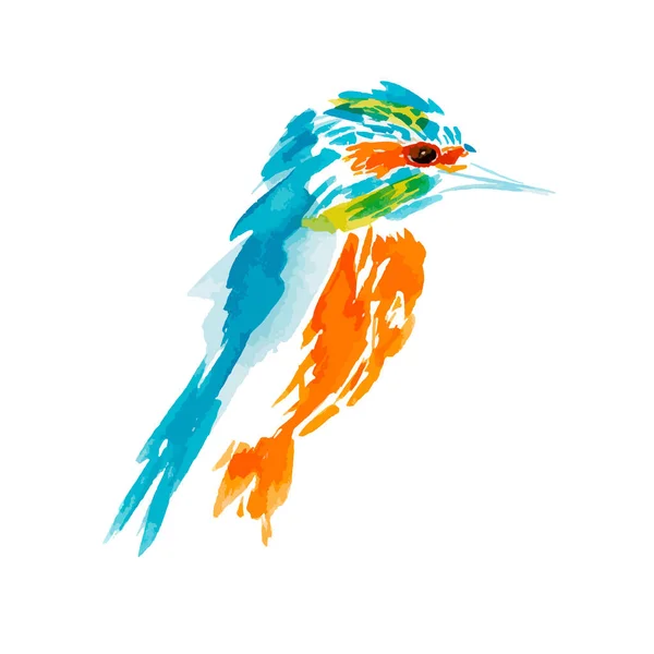 Ilustración vectorial aves aisladas. aves volando, animales, silueta de aves, vector de aves, martín pescador — Archivo Imágenes Vectoriales