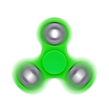 parmak spinner taşı, yeşil beyaz izole stres oyuncak anti kıpır