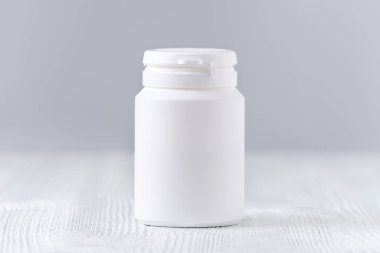 Tıp, toz, hap, sekmeler, kapsül, seçici odak için plastik şişe kadar alay