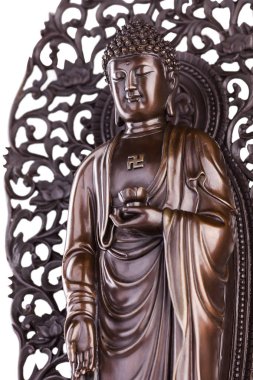 Buda bir lotus ve gamalı haç ile.