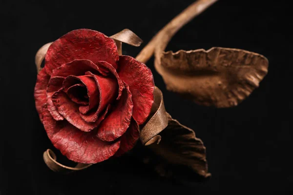 Metal forjado Rosa vermelha — Fotografia de Stock
