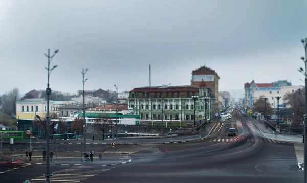 Lång exponering fotografering med hjälp av en tilt-shift lins - centrum av Khark — Stockfoto