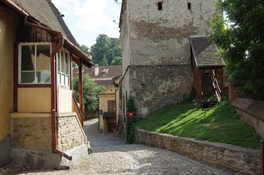 Sighisoara, Transylvania'da Ortaçağ müstahkem kenti.
