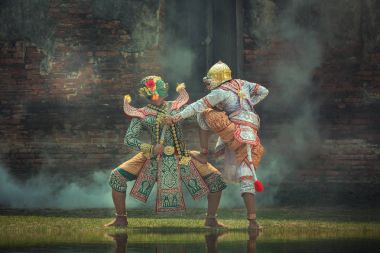  Kumbhakarna Mask Ramayana story Art culture Thailand Dancing  clipart