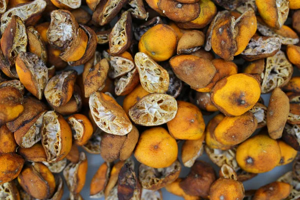 Cáscara de naranja seca colocada — Foto de Stock