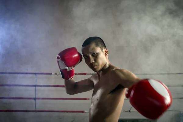 Boxer ação profissional Muay Thai — Fotografia de Stock