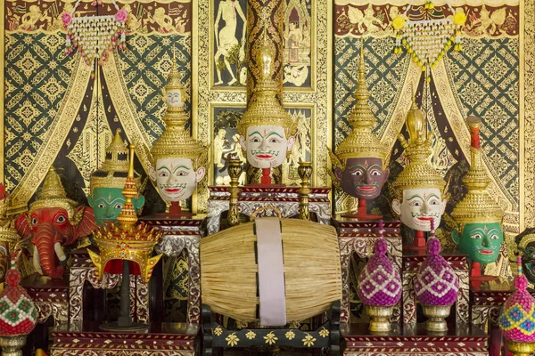 Thaiföld Khon maszk teljesítmény ősi karakter Ramakien — Stock Fotó