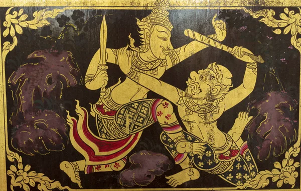 Patrón de tradición tailandesa Ramayana —  Fotos de Stock