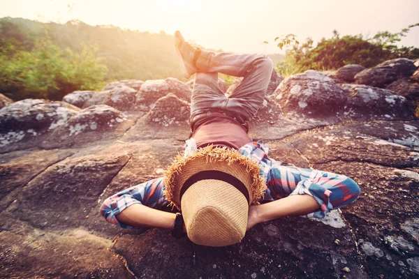 Libertà Turista Relax Con Natura — Foto Stock