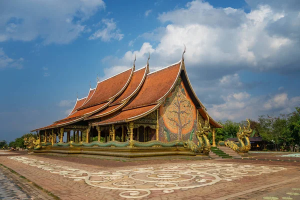 Таиланд Phu Phrao Sirindhorn Убон Ратчатхани Буддийское Здание Ориентир Церковь — стоковое фото