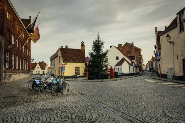 Sokak Bruges, Belçika — Stok fotoğraf