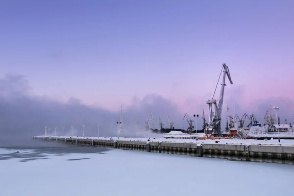 Obchodní přístav v Murmansku, poloostrov kola, Rusko Royalty Free Stock Obrázky