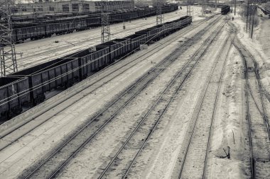 Tren istasyonunda Murmansk, Kola Yarımadası, Rusya Federasyonu