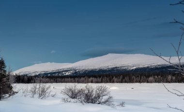 Kış manzara Rus Lapland, Kola Yarımadası