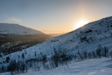 Kış manzara Rus Lapland, Kola Yarımadası
