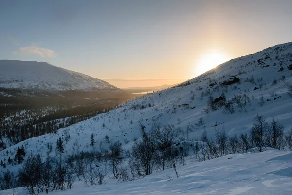 러시아 라플란드, 콜라 반도에 겨울 풍경 — 스톡 사진