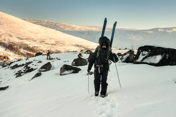 Tourist in Russian Lapland, Kola Peninsula