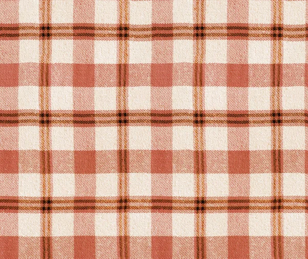 Tessuto plaid texture. Sfondo in tessuto. Plaid modello senza cuciture / Checkered tovaglia sfondo. Colore marrone — Foto Stock