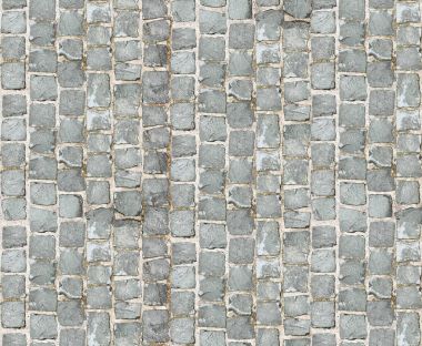 Taş kaldırım dokusu. Granit kaldırım taşlı zemin. Eski kaldırım kaldırımının soyut arkaplanı. Kusursuz bir doku. Her tarafı mükemmel döşenmiş.