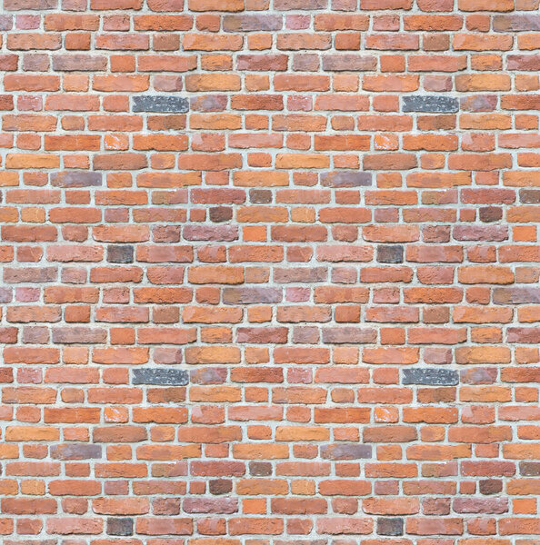 Background of old vintage brick wall / Red brick wall seamless background - texture pattern for continuous replicate. / Red brick wall texture background