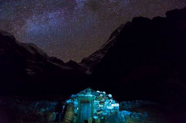 Nepal dağlar binada 