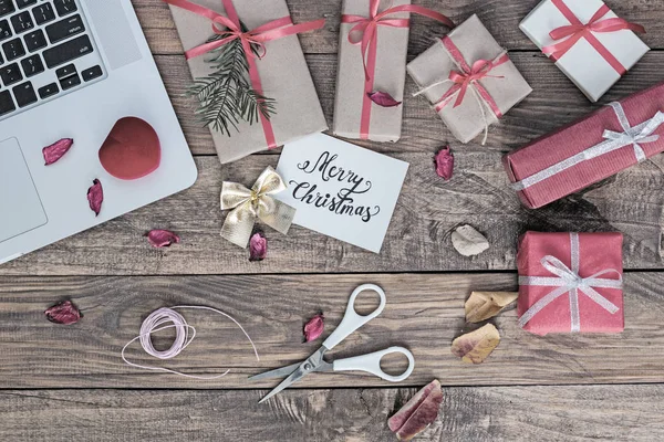 Weihnachtsgeschenkboxen — Stockfoto