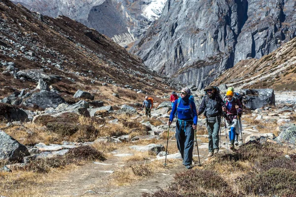 Equipe Esportiva de Alpinistas — Fotografia de Stock