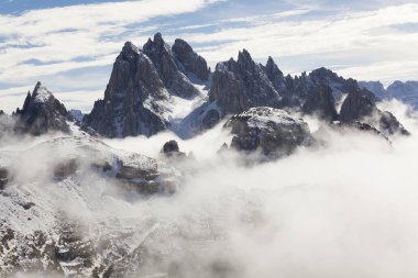 Dolomiti di Sesto Tabiat Parkı, görünümü Dolomites, South Tyrol
