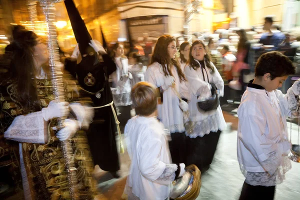 Semana Santa Fiesta Ostern Malaga Andalusien Spanien — Stockfoto