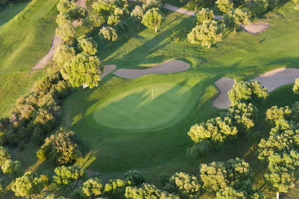 Golf sahasının Huelva ilinde, İspanya havadan görünümü