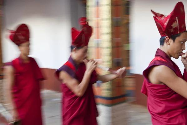 Ченці проведення буддійських церемонії, Пунакха Цонга (монастир) — стокове фото