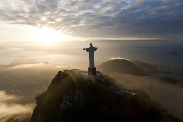 Estatua del Cristo Redentor, Corcovado, Río de Janeiro, Brasil — Foto de Stock