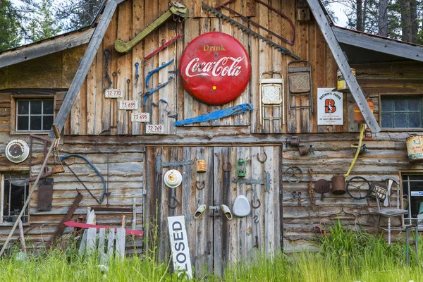 Stary "Americana" Stodoła, Montana, Usa — Zdjęcie stockowe