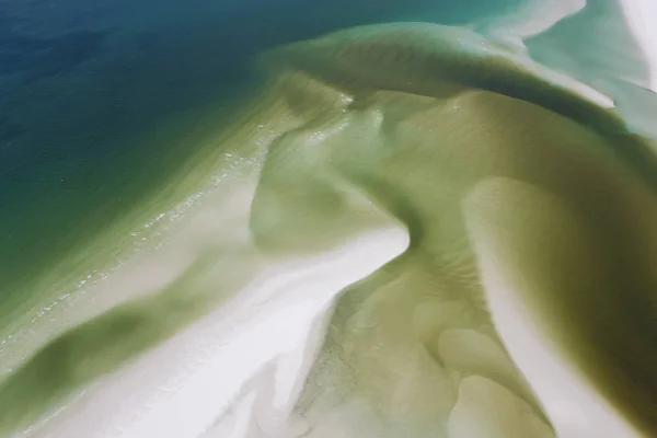 Sea & fresh water covering beach, Hill inlet Whitsunday Islands — Stock Photo, Image