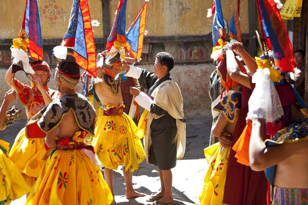 Tamshing パラ Chhoupa 祭、Tamshing 修道院、nr jakar 宙 ストック画像